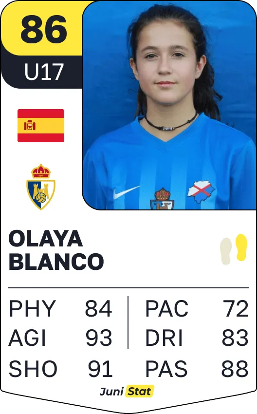 Example of JuniStat profile card